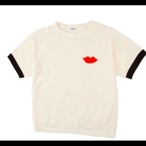 Clare V xs lips sweatshirt, worn once (perfect condition, no stains)